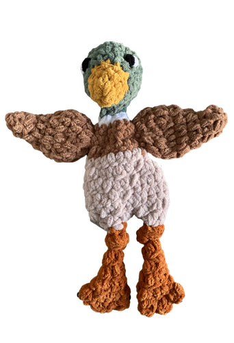 Handmade Crochet Mini Duke the Duck Mallard Lovey/Snuggler