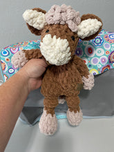 Handmade Crochet Mini Hart Highland the Cow