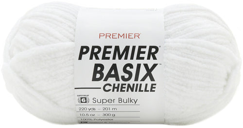 Premier Yarns Basix Chenille Yarn-White