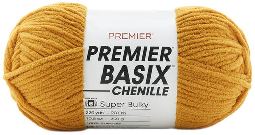 Premier Yarns Basix Chenille Yarn-Mustard