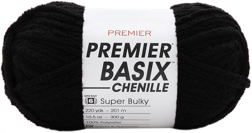 Premier Yarns Basix Chenille Yarn-Black