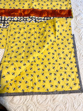 Handmade 47" L x 41" W Baby Quilt with Bees and Basketballs