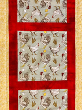 Handmade Quilted Chicken Print Table Runner