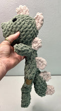 Handmade Dozer the Dino Mini Knotted Lovey Security Snuggler Shower Gift